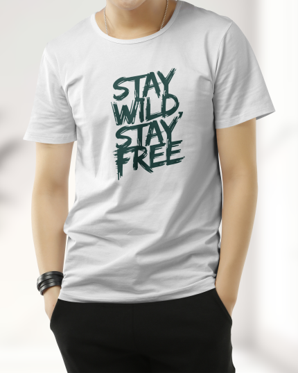 Unique Design Cotton T-Shirt White – 100% Cotton Comfortable Casual Wear for Men in Bangladesh